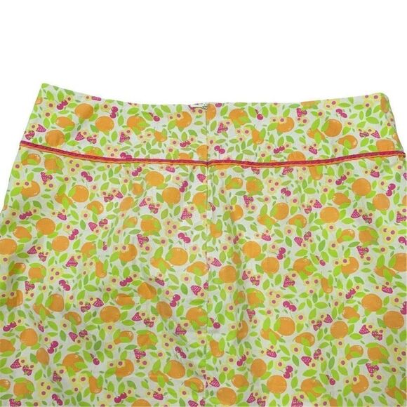 Lilly Pulitzer Mini Skirt Womens 4 Yellow Crazy Cat Short Colorful - Picture 5 of 9